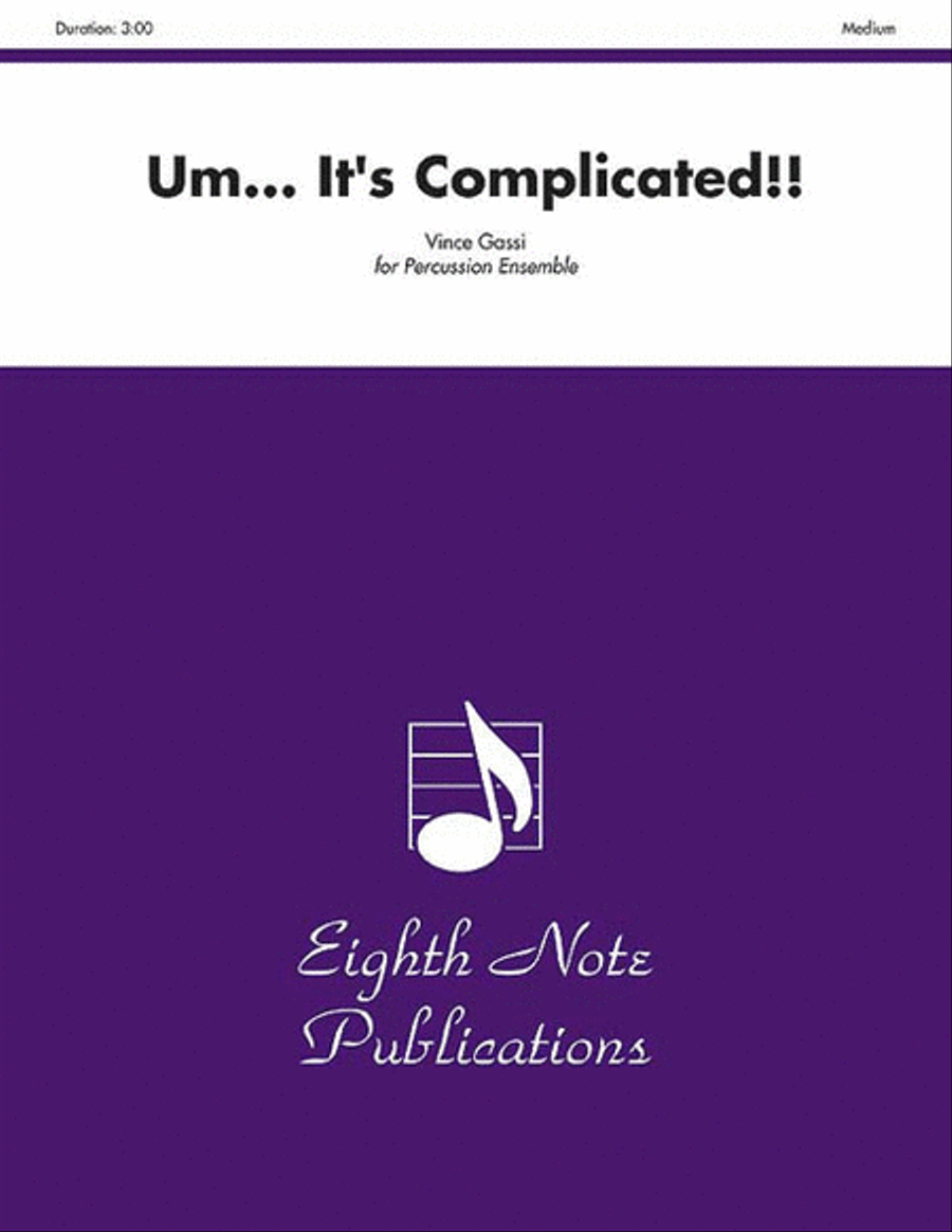 Um... It's Complicated!! Percussion Ensemble scores gallery preview page 1