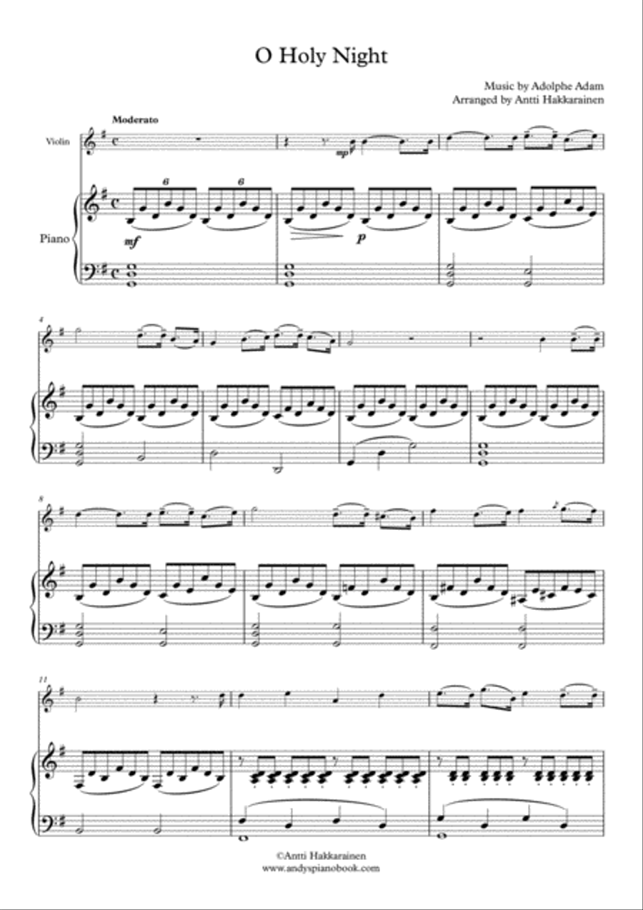 O Holy Night - Violin & Piano Violin Solo scores gallery preview page 2