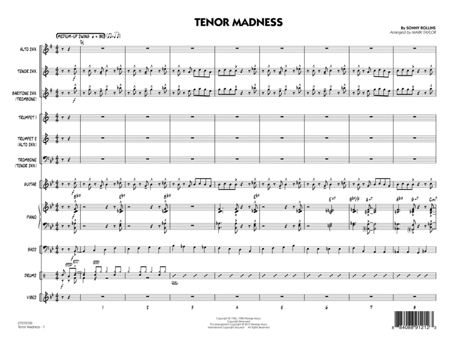 Tenor Madness - Full Score