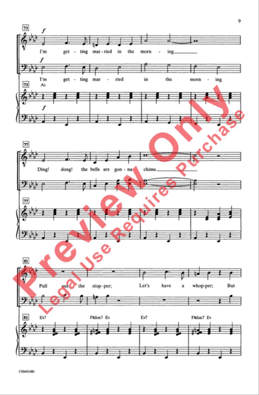 Get Me to the Church on Time Men's Choir scores gallery preview page 8