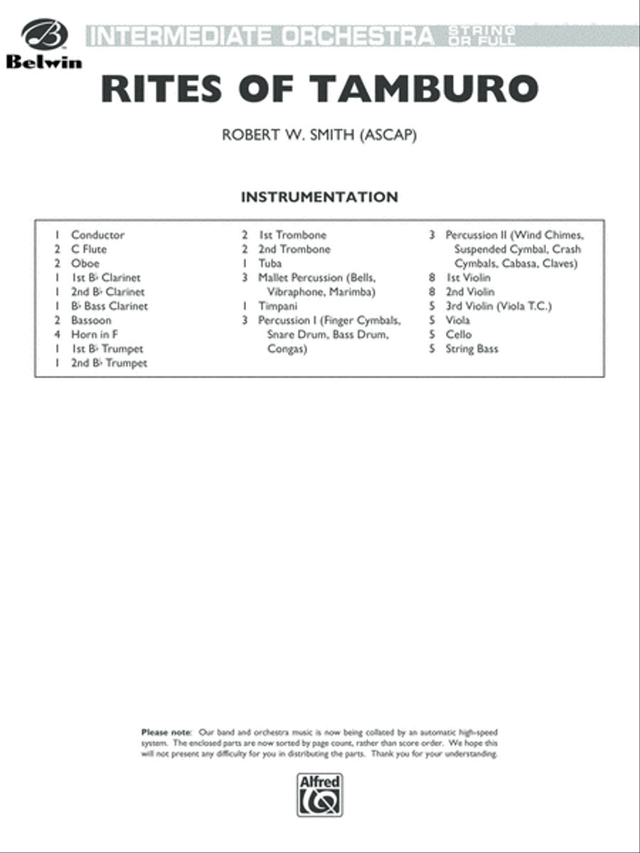 Rites of Tamburo: Score Rites of Tamburo: Score Full Orchestra scores gallery preview page 1