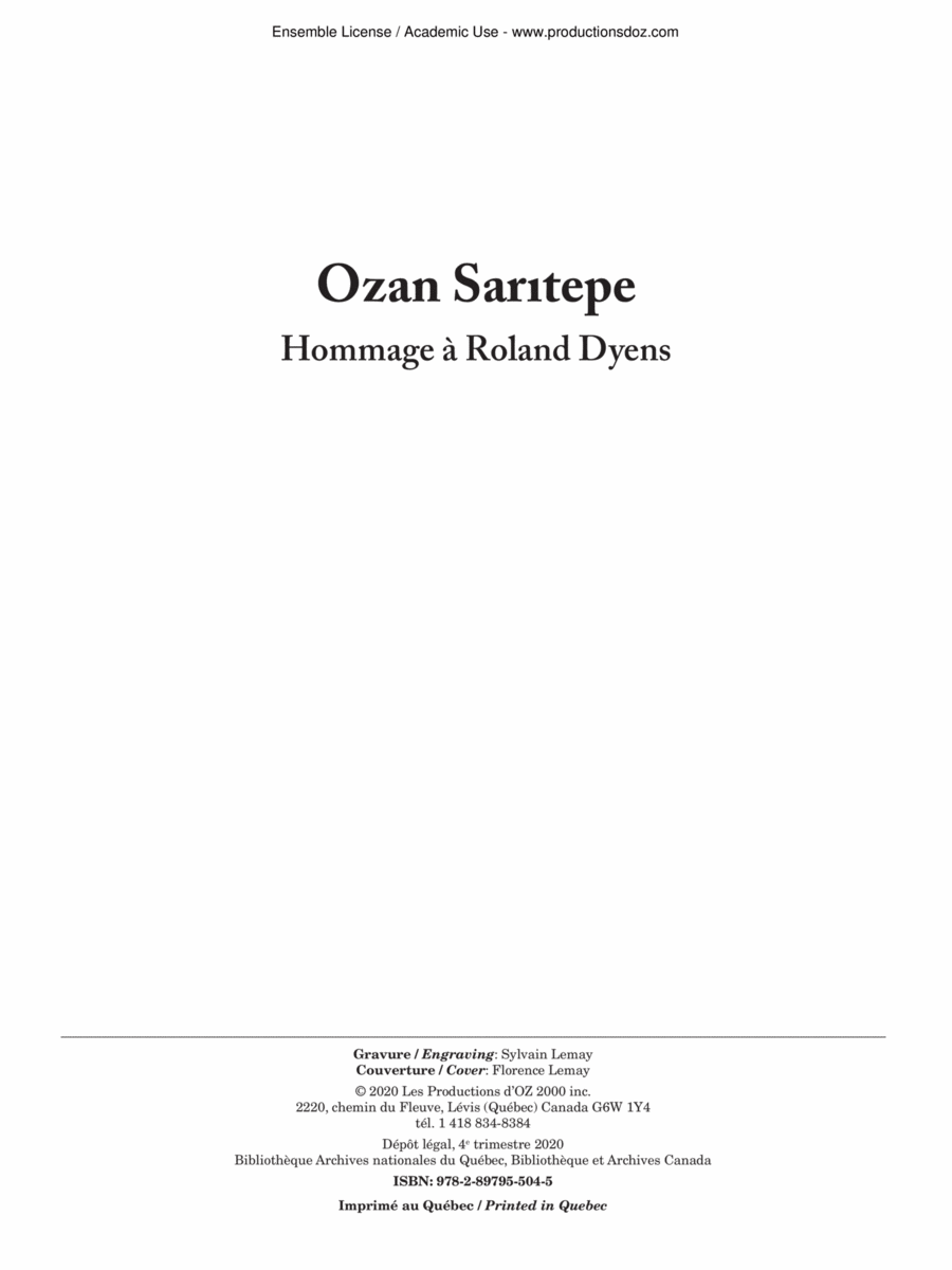 Hommage à Roland Dyens Classical Guitar scores gallery preview page 1