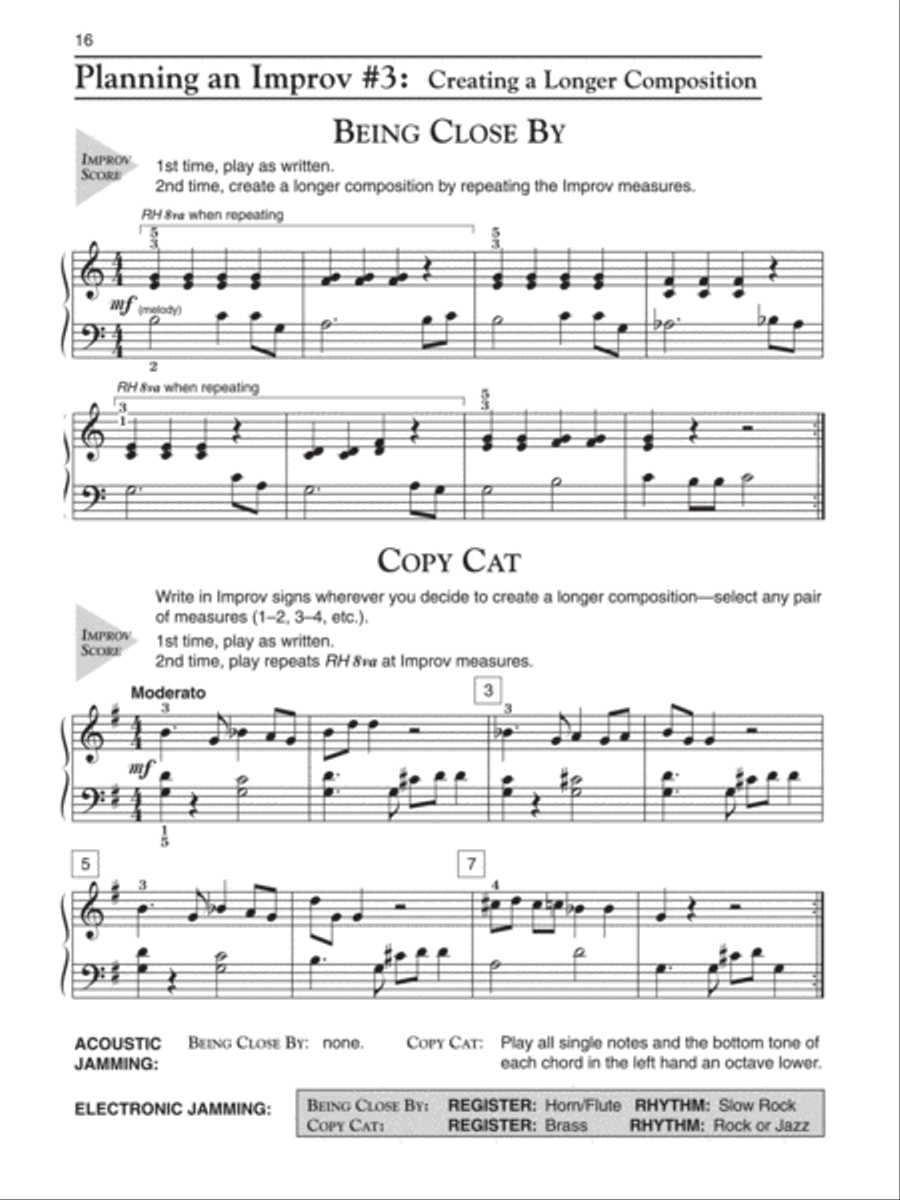 Alfred's Basic Jazz/Rock Course - Jazz/Rock Improvisation (Level 1) Piano Method scores gallery preview page 7