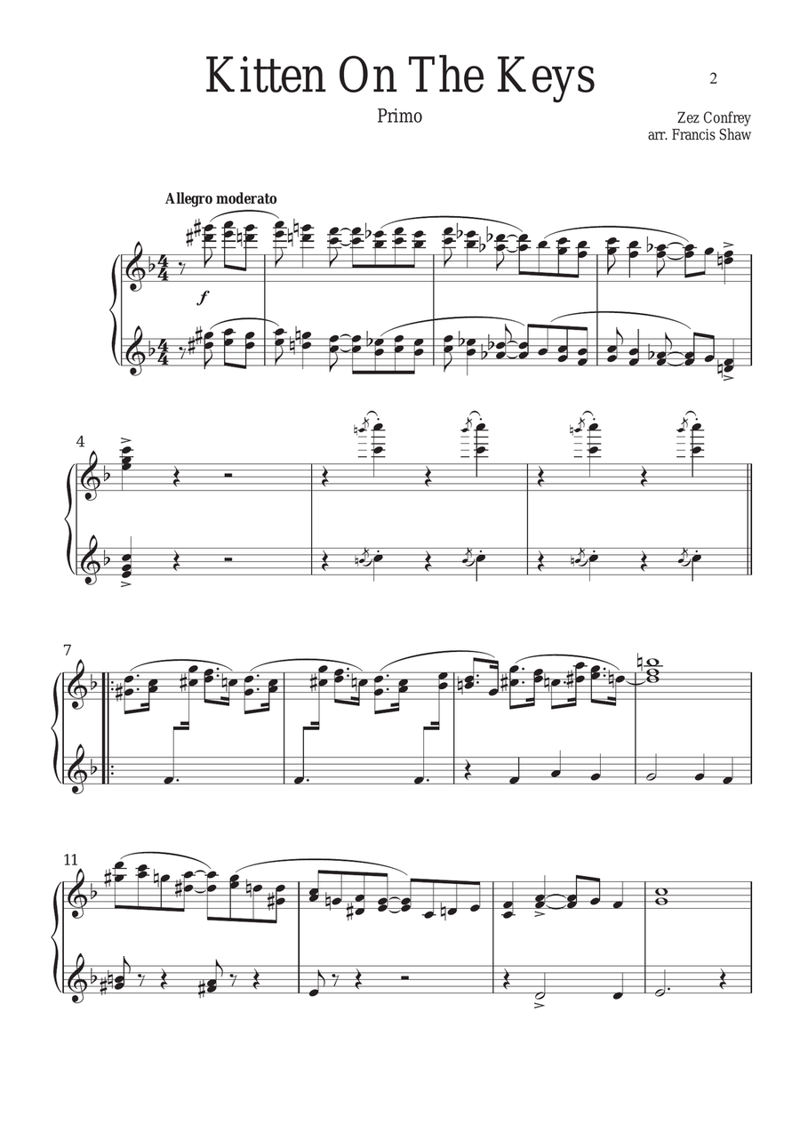 Kitten On The Keys Piano Duet scores gallery preview page 2