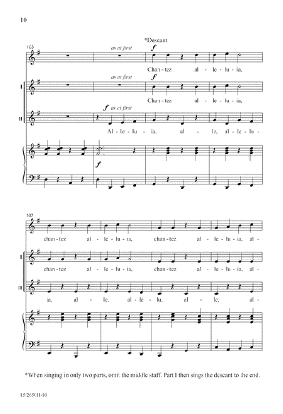 Chantez Alleluia! 2-Part scores gallery preview page 10