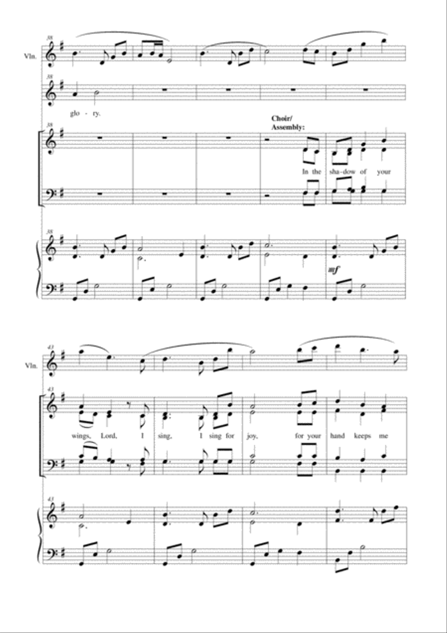 Psalm 63: In the Shadow of Your Wings 4-Part scores gallery preview page 5