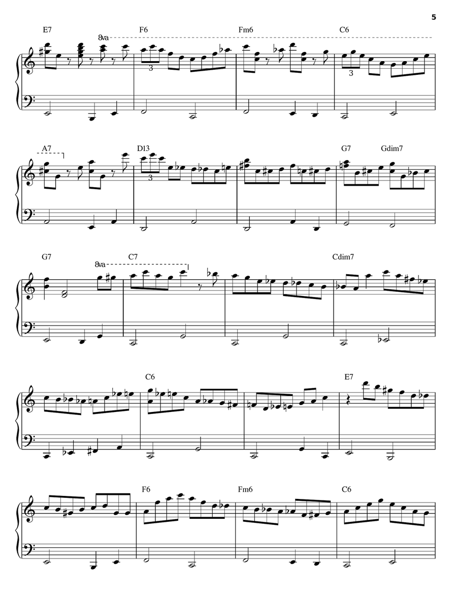 The World Is Waiting For The Sunrise Piano Solo scores gallery preview page 5
