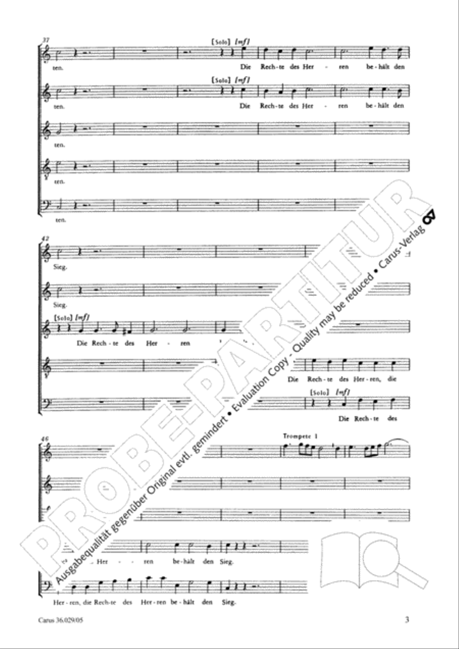 The voice of rejoicing and hope (Man singet mit Freuden vom Sieg) SSATB scores gallery preview page 4