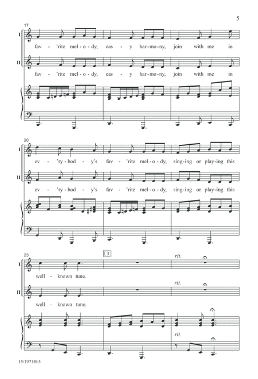 Everybody's Favorite Melody! 2-Part scores gallery preview page 6