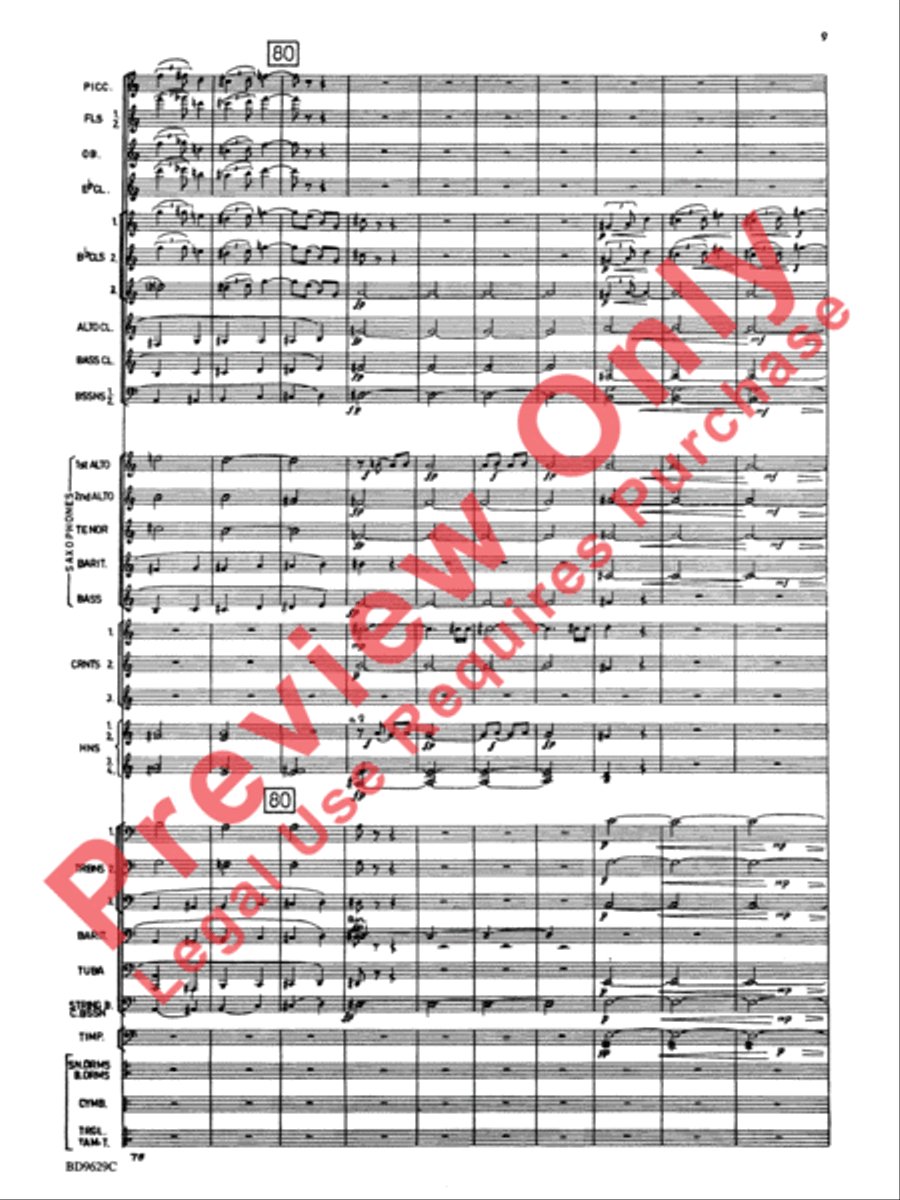 Fantasia for Band Fantasia for Band Concert Band scores gallery preview page 12