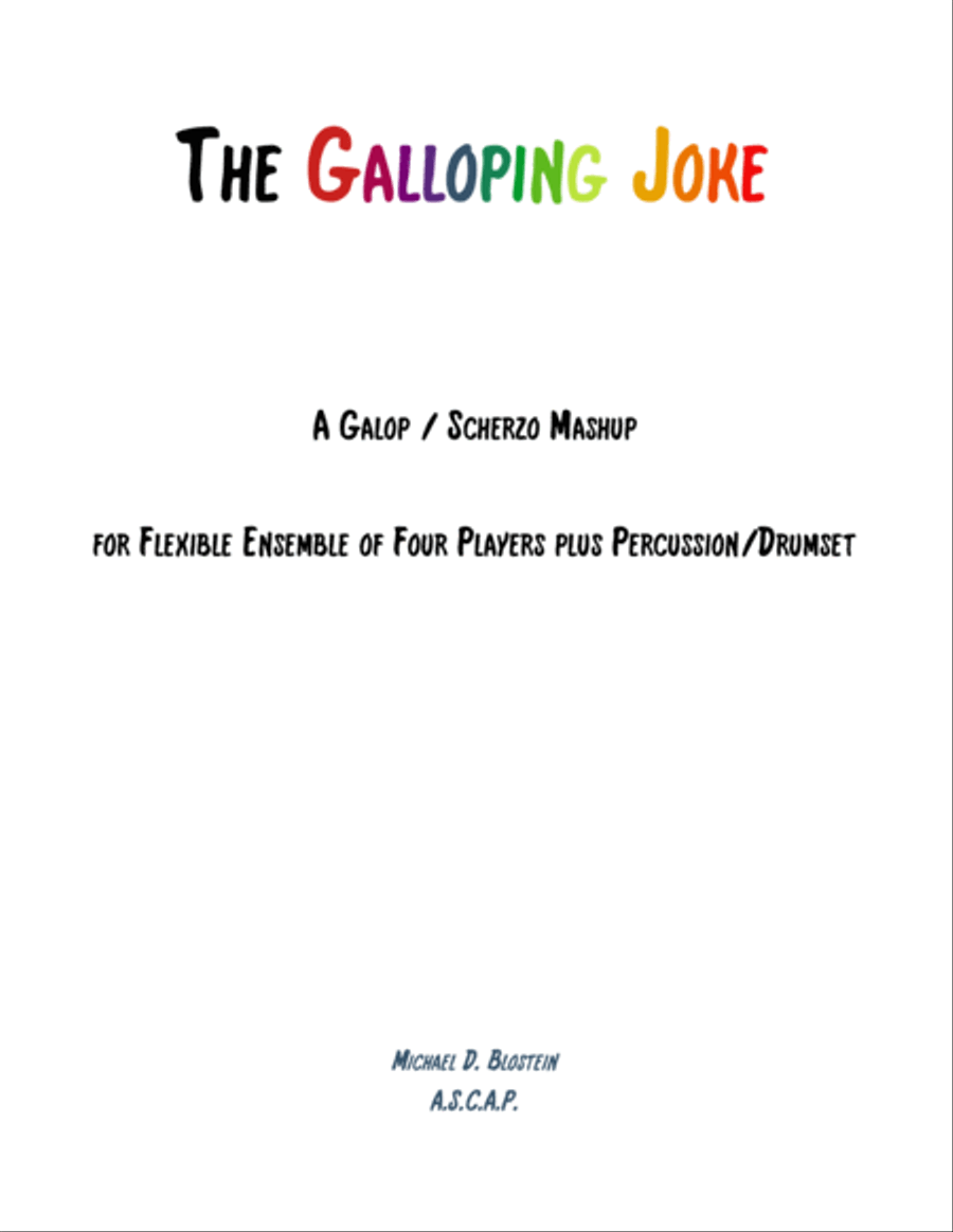 The Galloping Joke Small Ensemble scores gallery preview page 1
