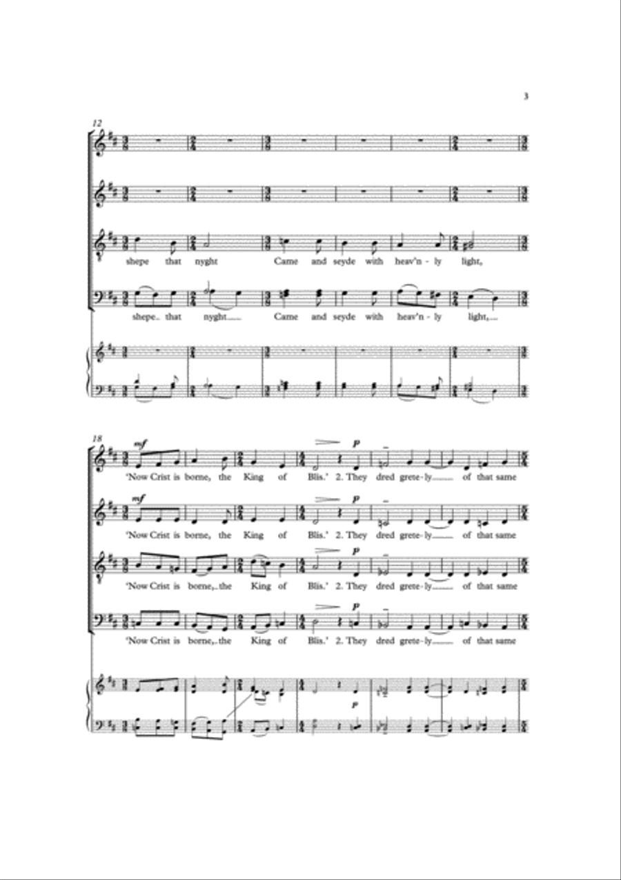 The King of Blis The King of Blis 4-Part scores gallery preview page 3