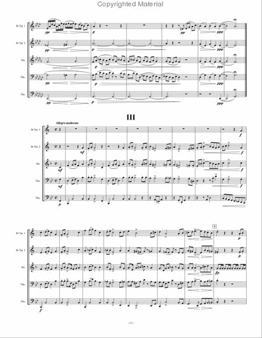 Quintet No. 1 Brass Quintet scores gallery preview page 6