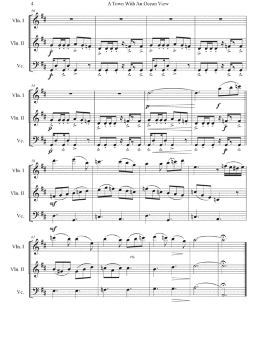 Kiki's Delivery Service (on A Clear Day) String Trio scores gallery preview page 5