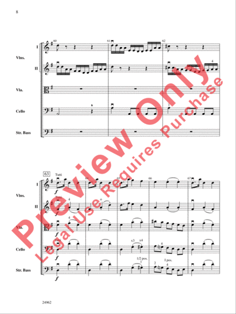 Autumn from The Four Seasons String Orchestra scores gallery preview page 9