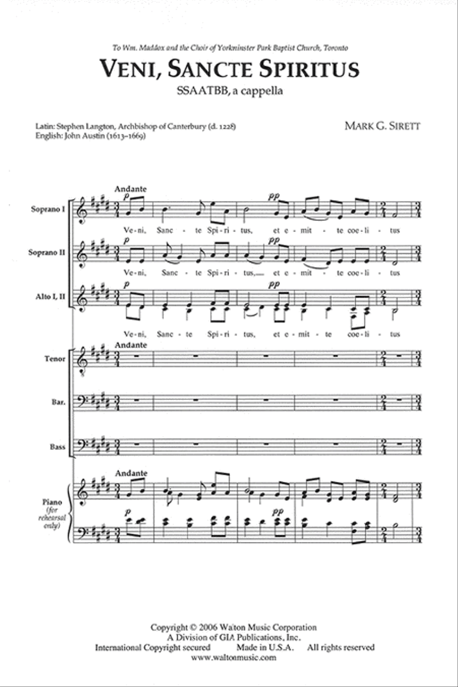 Veni, Sancte Spiritus Choir scores gallery preview page 2