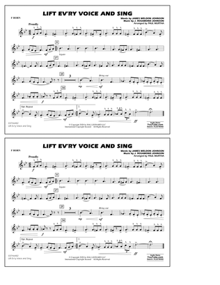 Lift Ev'ry Voice and Sing (arr. Paul Murtha) - F Horn