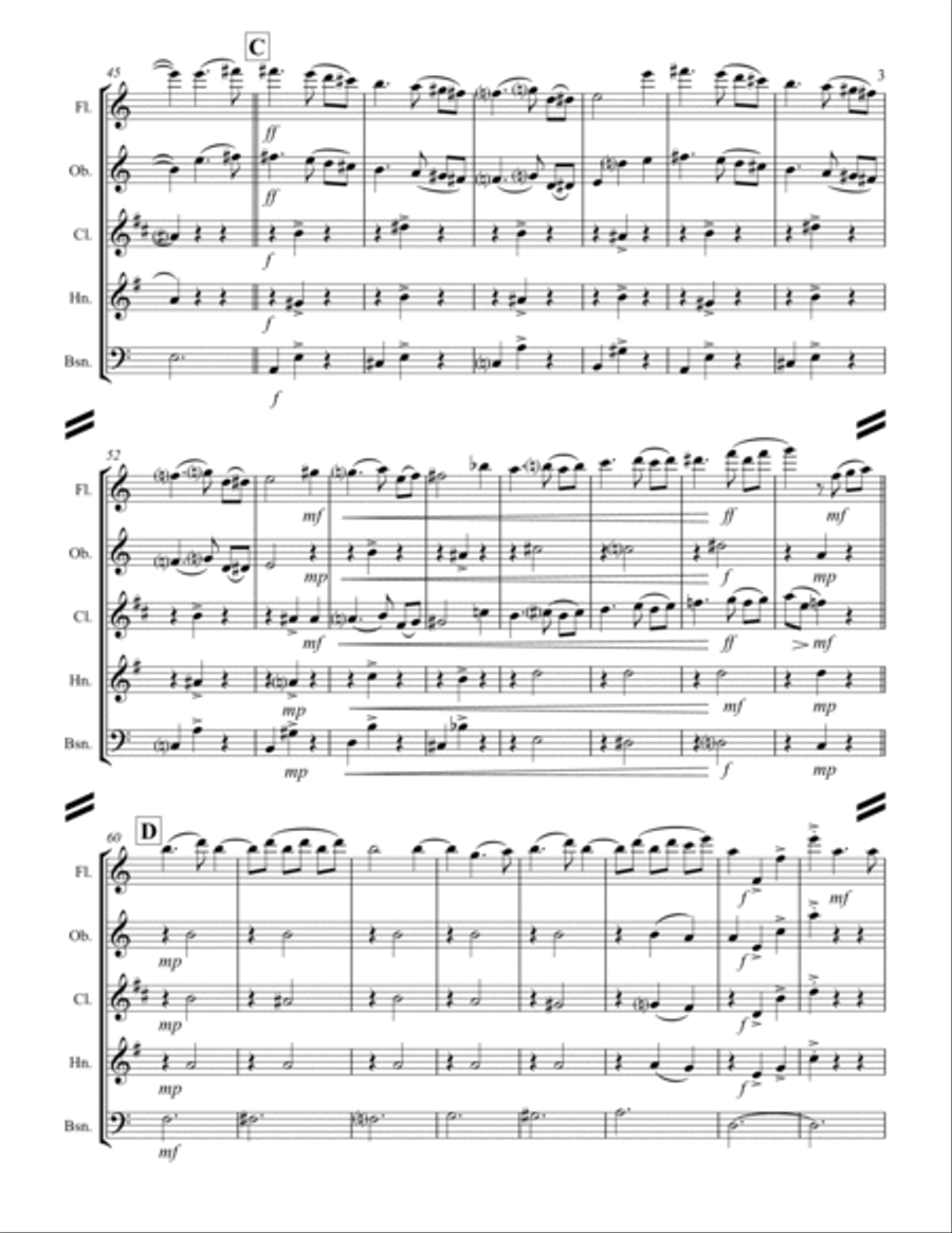 Debussy – La plus que lente (for Woodwind Quintet) Woodwind Quintet scores gallery preview page 4