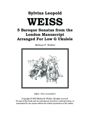 Sylvius Leopold WEISS 5 Baroque Sonatas from the London Manuscript Arranged For Low G Ukulele