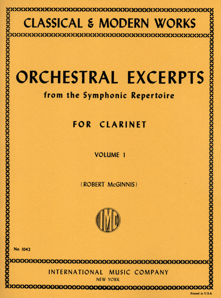 Orchestral Excerpts From Classical And Modern Works, Volume I - CLARINET