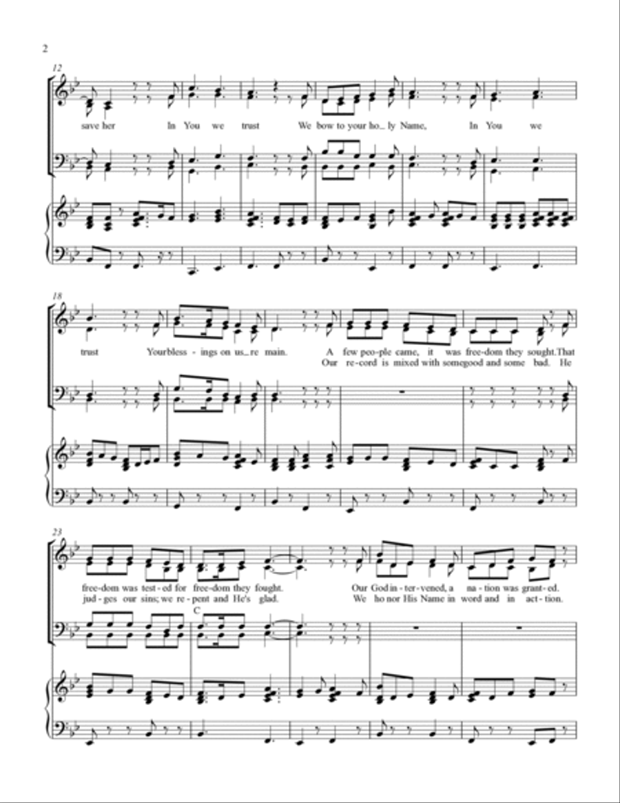 In God We Trust In God We Trust 4-Part scores gallery preview page 2