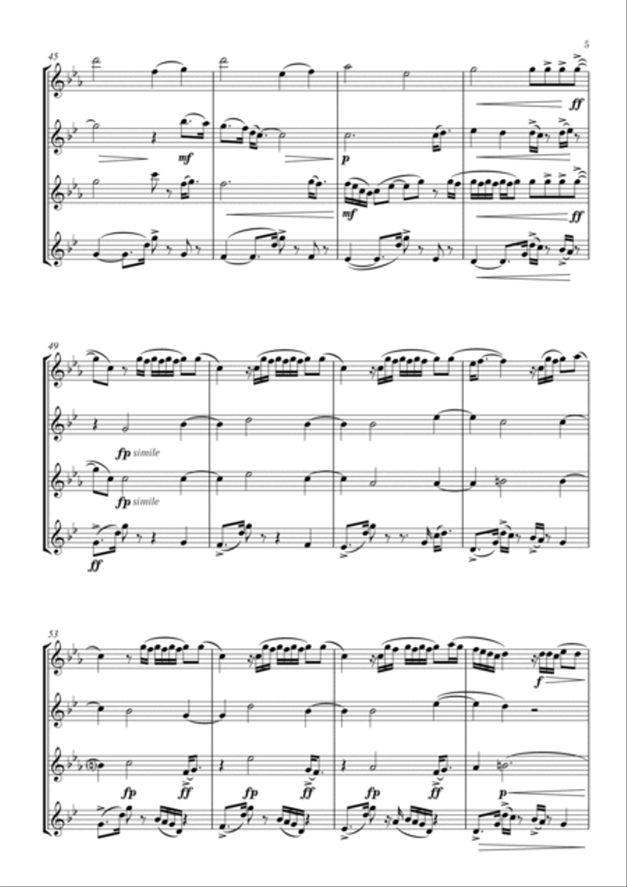 Lost Cause Woodwind Quartet scores gallery preview page 5