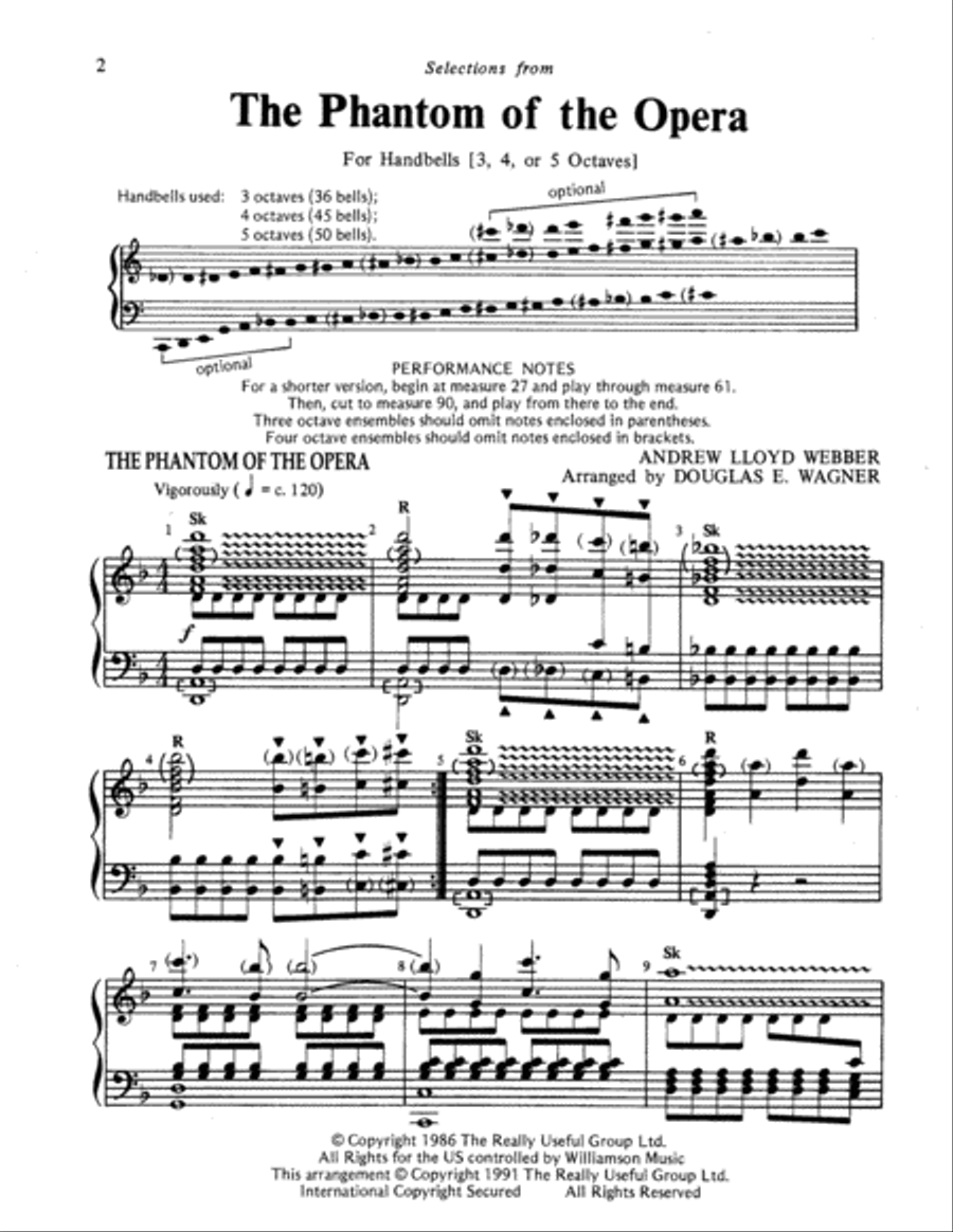 The Phantom of the Opera 5-Octaves scores gallery preview page 2