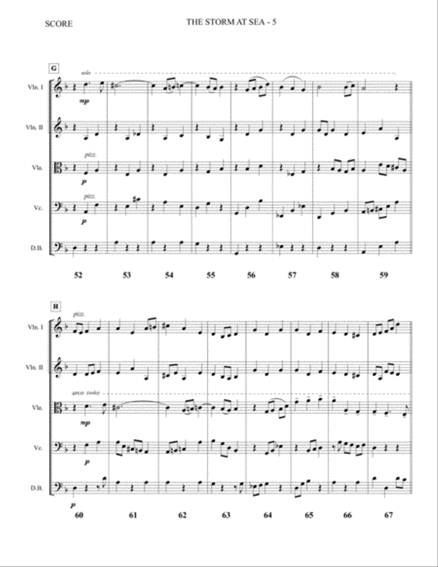 The Storm at Sea (string orchestra piece) String Orchestra scores gallery preview page 5