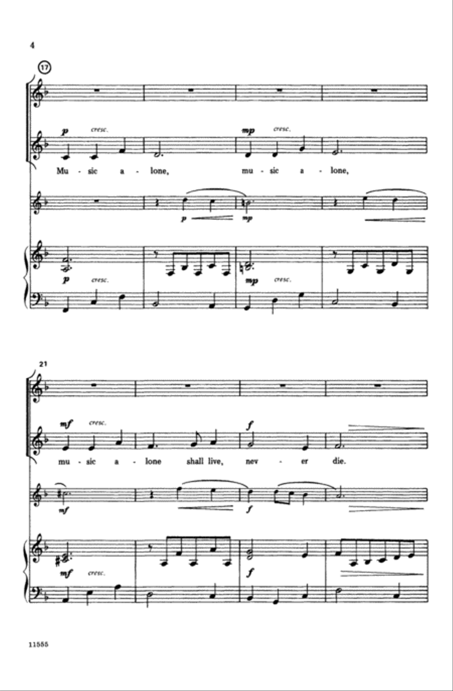 Music Alone Shall Live Music Alone Shall Live Choir scores gallery preview page 3