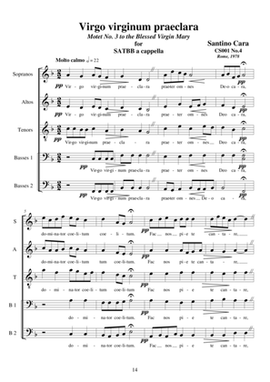 Virgo virginum praeclara - Motet for Choir SATBB a cappella