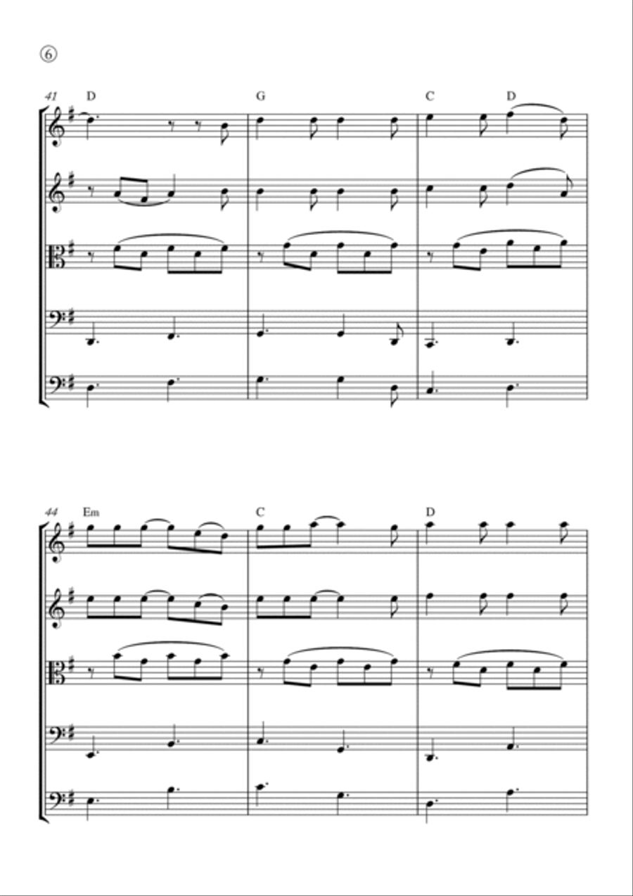 Hallelujah Hallelujah String Quintet scores gallery preview page 6