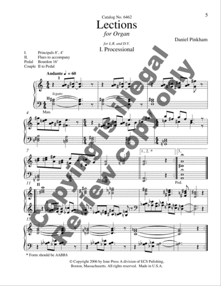 Lections Organ scores gallery preview page 6
