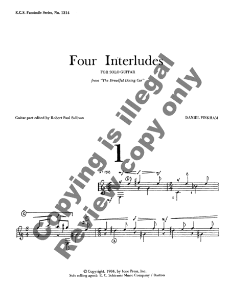 Four Interludes for Guitar