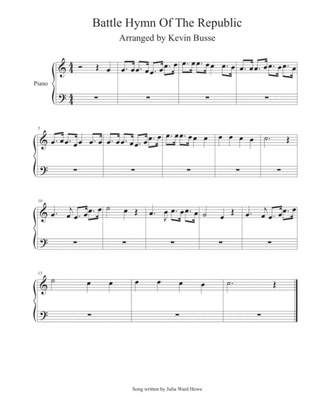 Battle Hymn Of The Republic - Piano