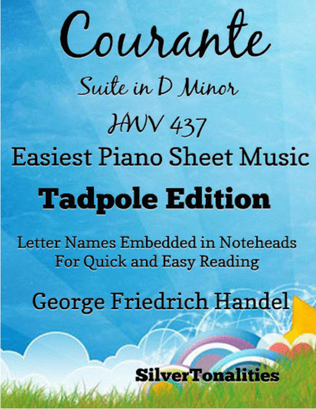Courante Suite In D Minor HWV 437 Easiest Piano Sheet 2nd Edition