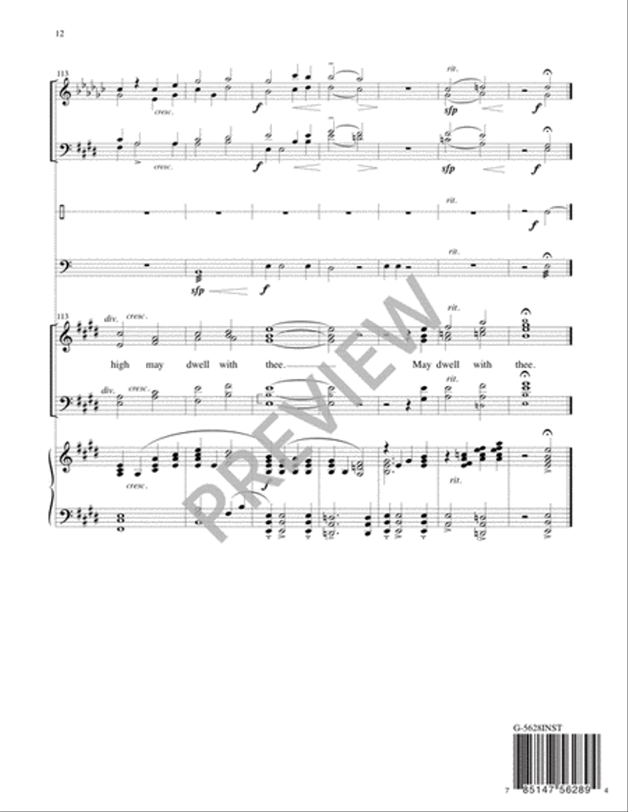 The Church’s One Foundation - Full Score and Parts Trombone scores gallery preview page 13