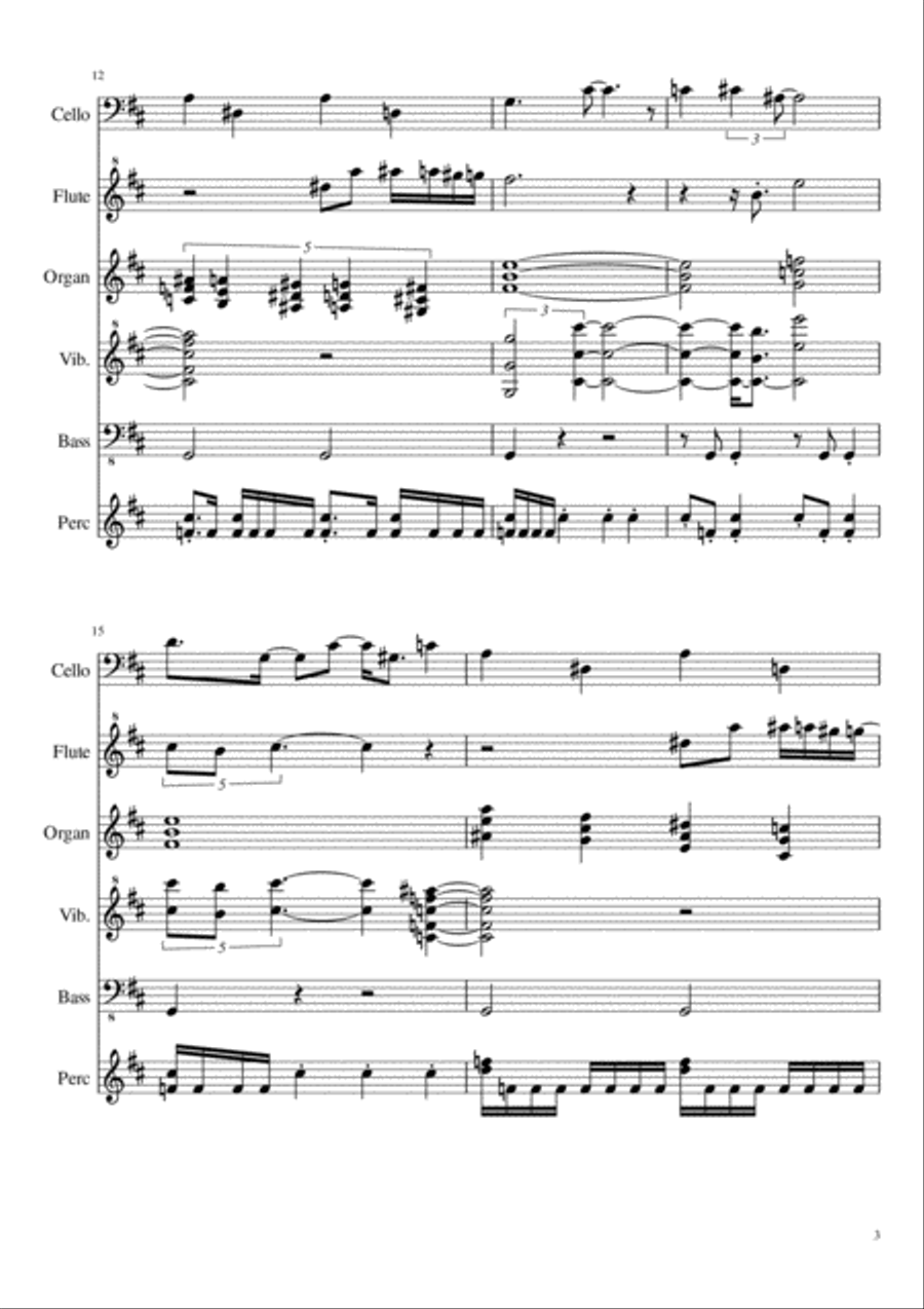 Angry Space Monkey Angry Space Monkey Percussion Ensemble scores gallery preview page 3
