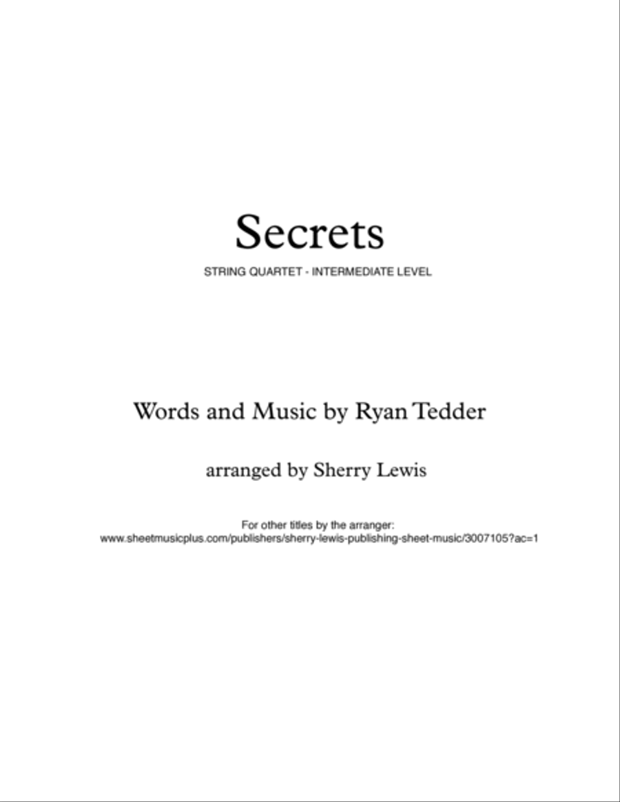 Secrets String Quartet scores gallery preview page 2