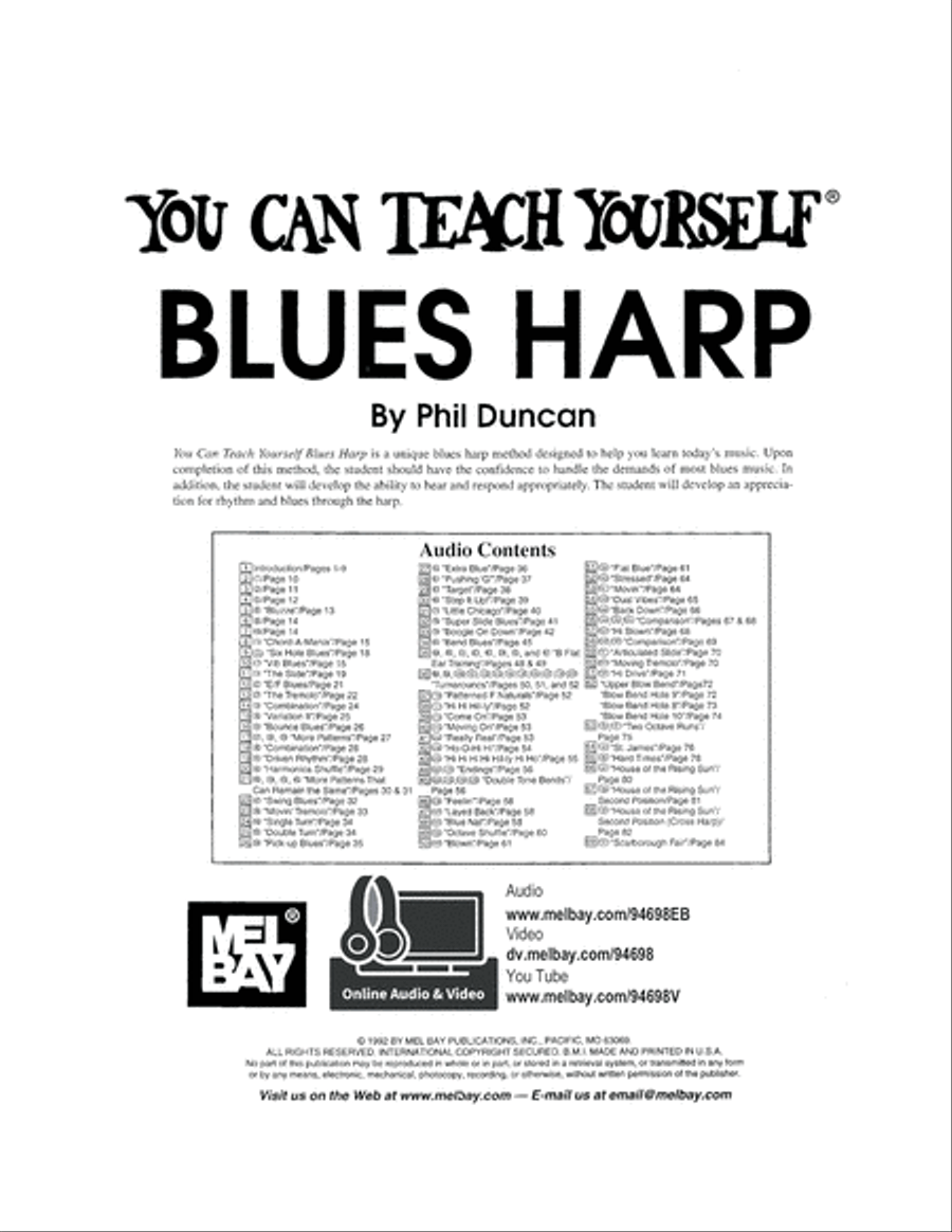 You Can Teach Yourself Blues Harp Harmonica scores gallery preview page 2
