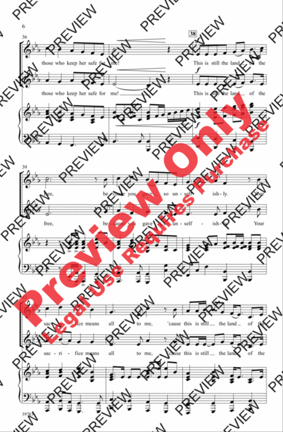 Land of the Free 2-Part scores gallery preview page 6