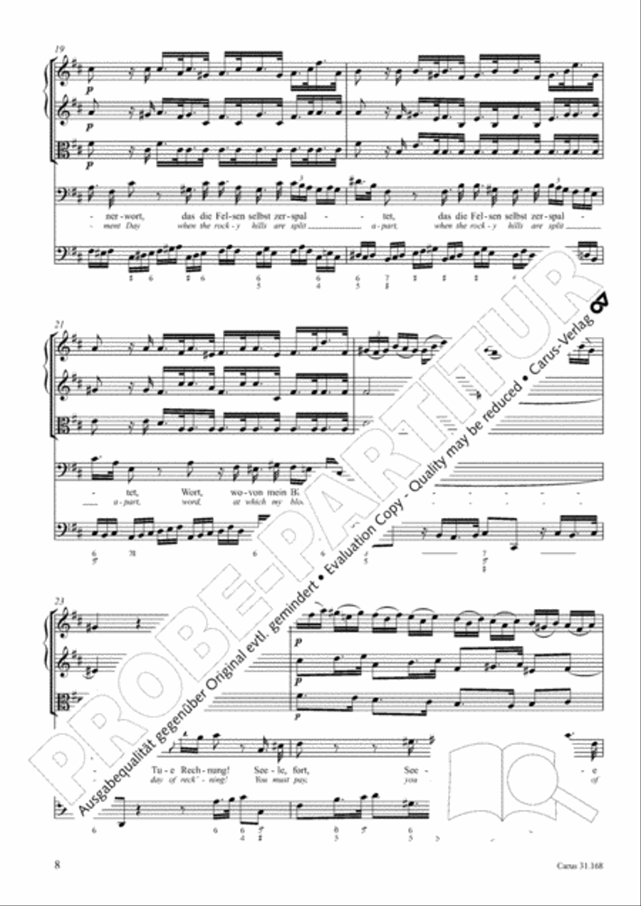 Day of reck'ning! Judgment day (Tue Rechnung! Donnerwort) 4-Part scores gallery preview page 9