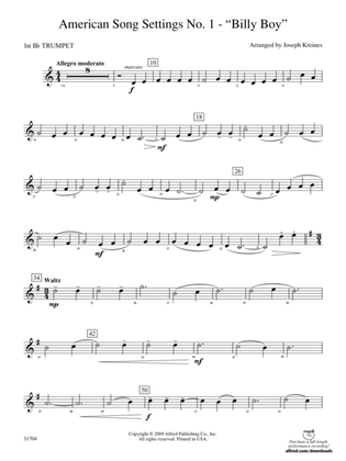 American Song Settings, No. 1: 1st B-flat Trumpet