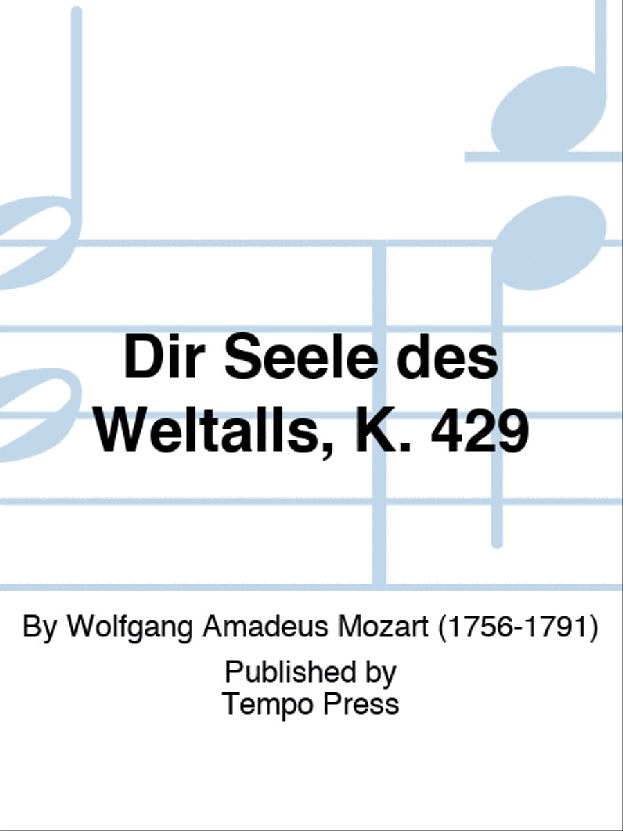 Dir Seele des Weltalls, K. 429 4-Part scores gallery preview page 1