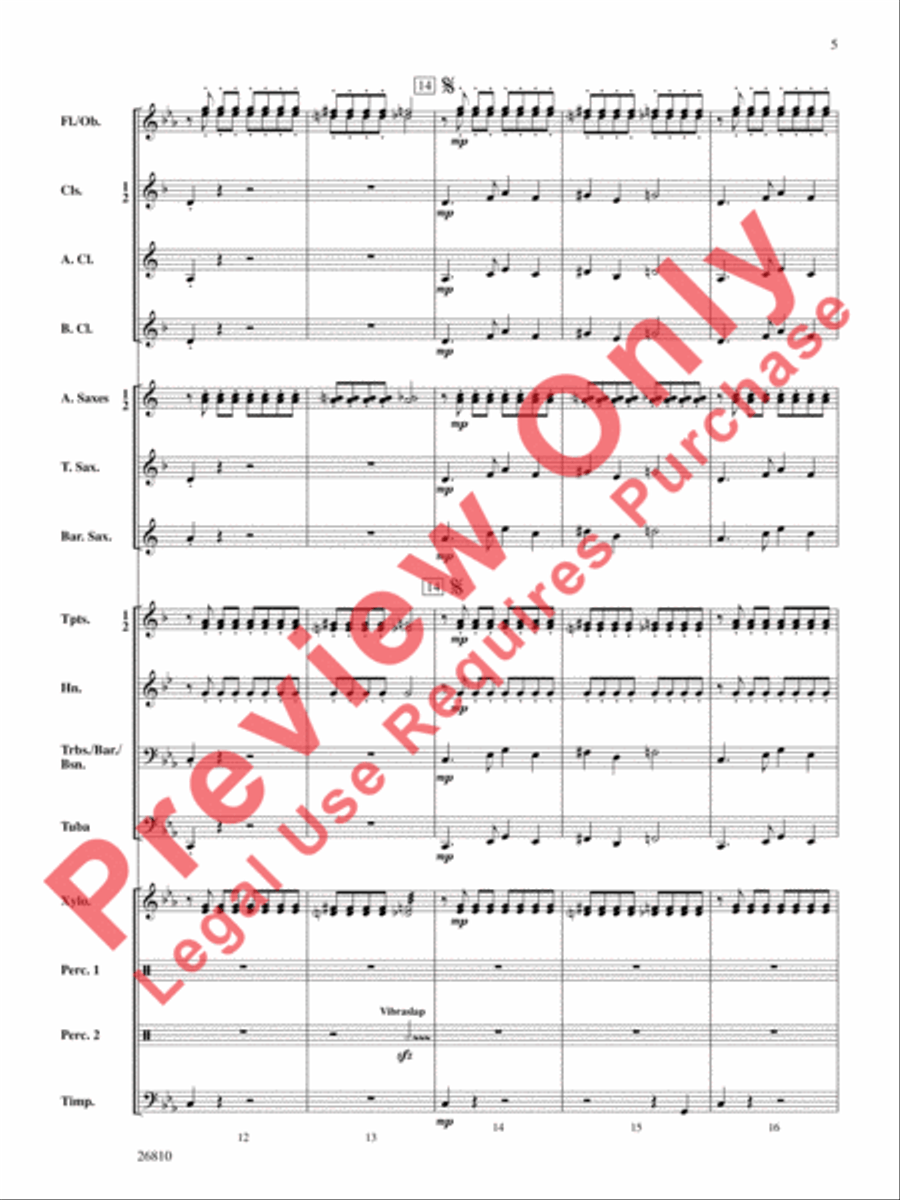 Ghosts in the Graveyard Concert Band scores gallery preview page 6