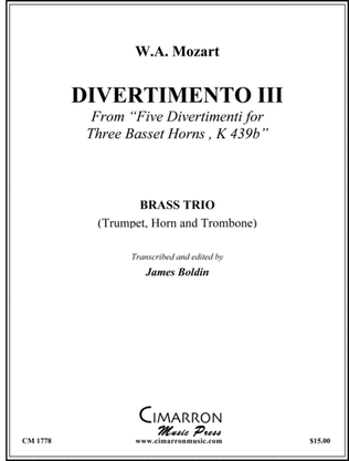 Book cover for Divertimento III