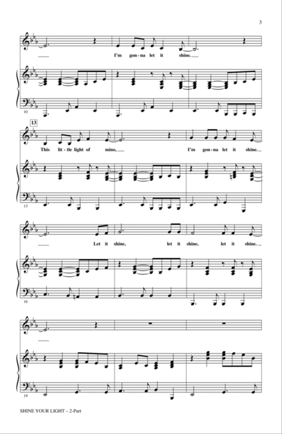 Shine Your Light (with This Little Light Of Mine) 2-Part scores gallery preview page 2