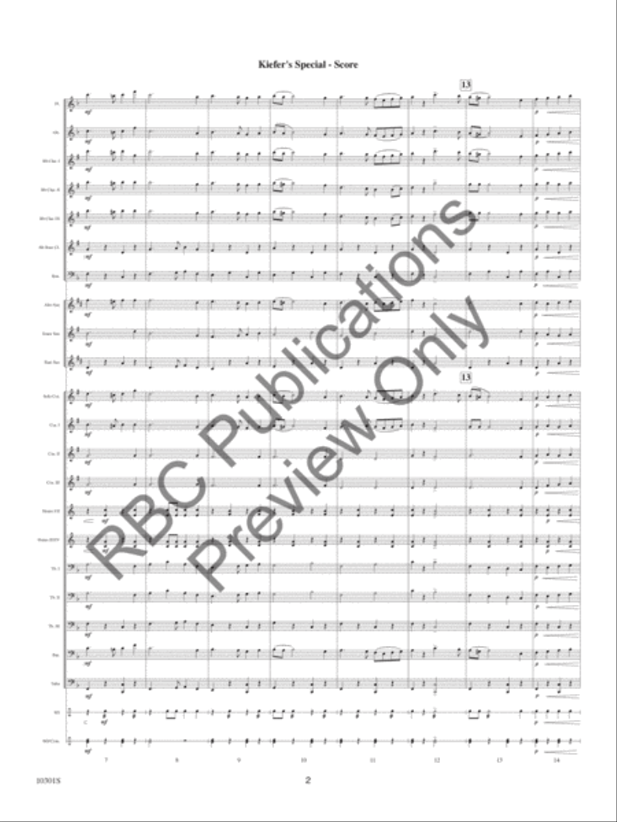 Kiefer's Special Concert Band scores gallery preview page 4