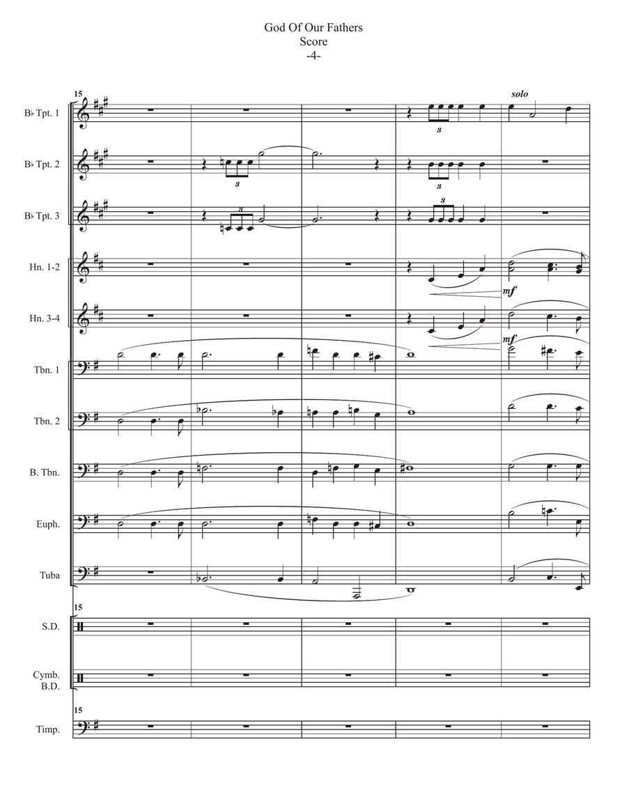 God Of Our Fathers for Brass Ensemble God Of Our Fathers for Brass Ensemble Brass Ensemble scores gallery preview page 6