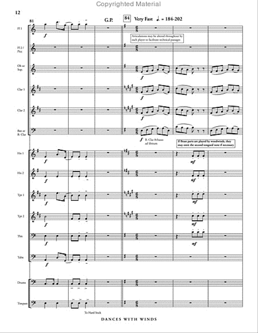 Dances with Winds Dances with Winds Concert Band scores gallery preview page 18