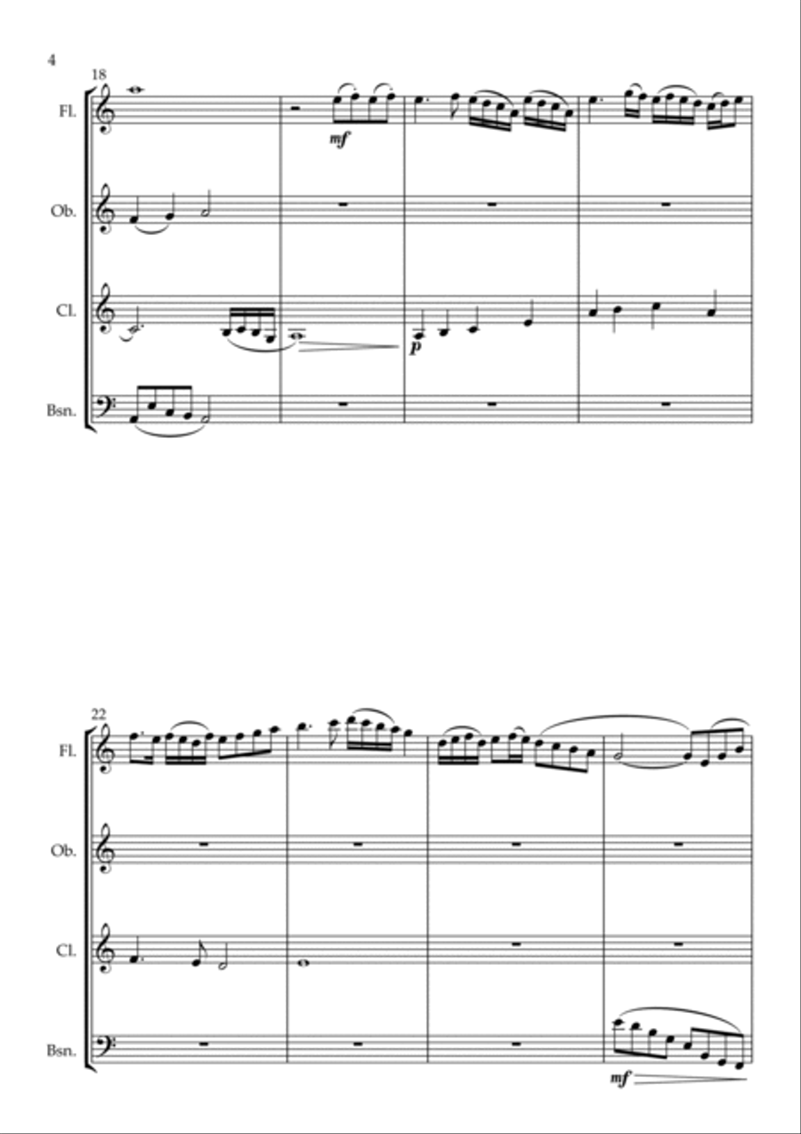 Broken Wing Woodwind Quartet scores gallery preview page 4